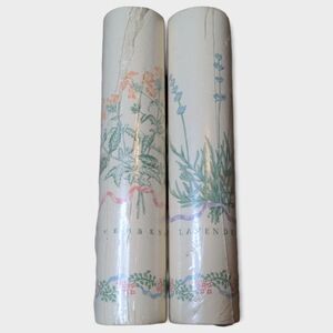 2x Vintage Lavender Verbena Purple Green Leaf Flower Kitchen Wallpaper Border